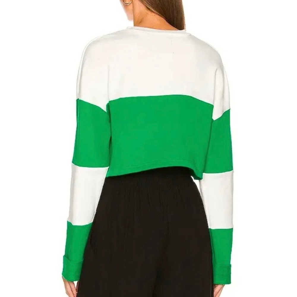 Atoir Sports Club White & Kelly Green Team Player Crop Jumper Sweater 10 NWT - Picture 5 of 8